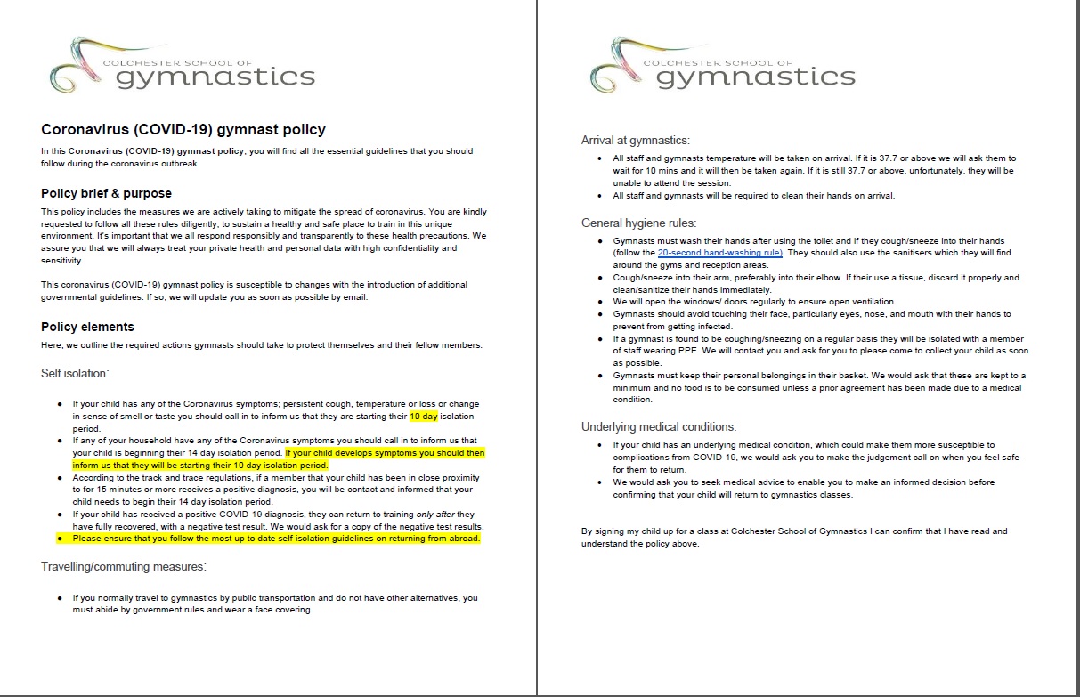 COVID-19- gymnast-policy